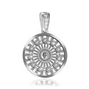 Pendente Rosone piccolo Duomo Orvieto in argento con zirconi