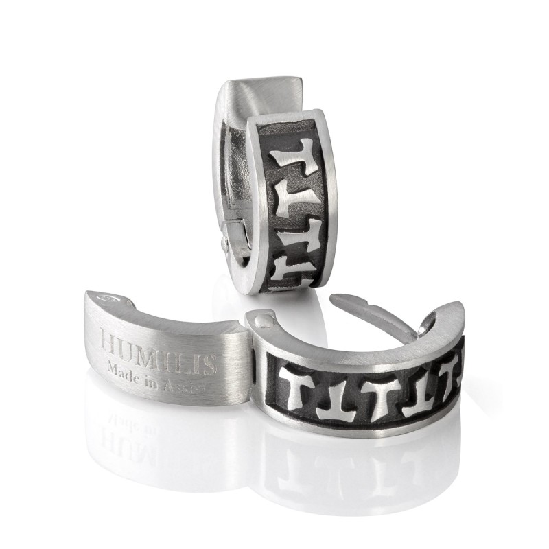 Sterling silver Classic collection earrings with Franciscan Tau