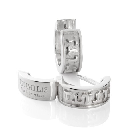 Gold earrings Classic collection with Tau cross