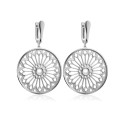 Sterling silver Florence Dome rosewindow collection earrings