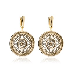Gold St. Clare rosewindow earrings