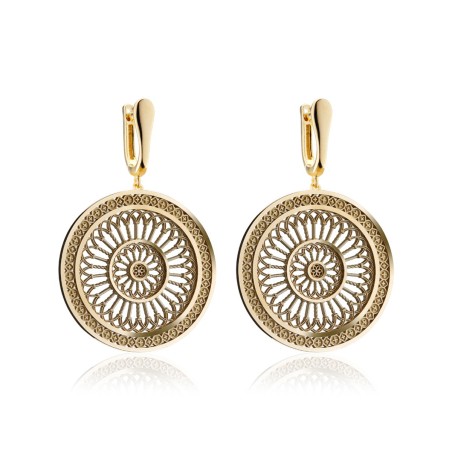 Gold St. Clare rosewindow earrings