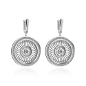 Sterling silver St. Clare rosewindow earrings