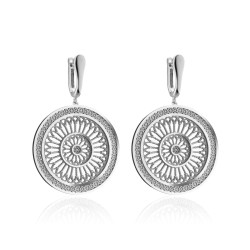 Sterling silver St. Clare rosewindow earrings