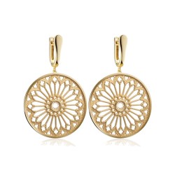 Gold Florence Dome rosewindow collection earrings