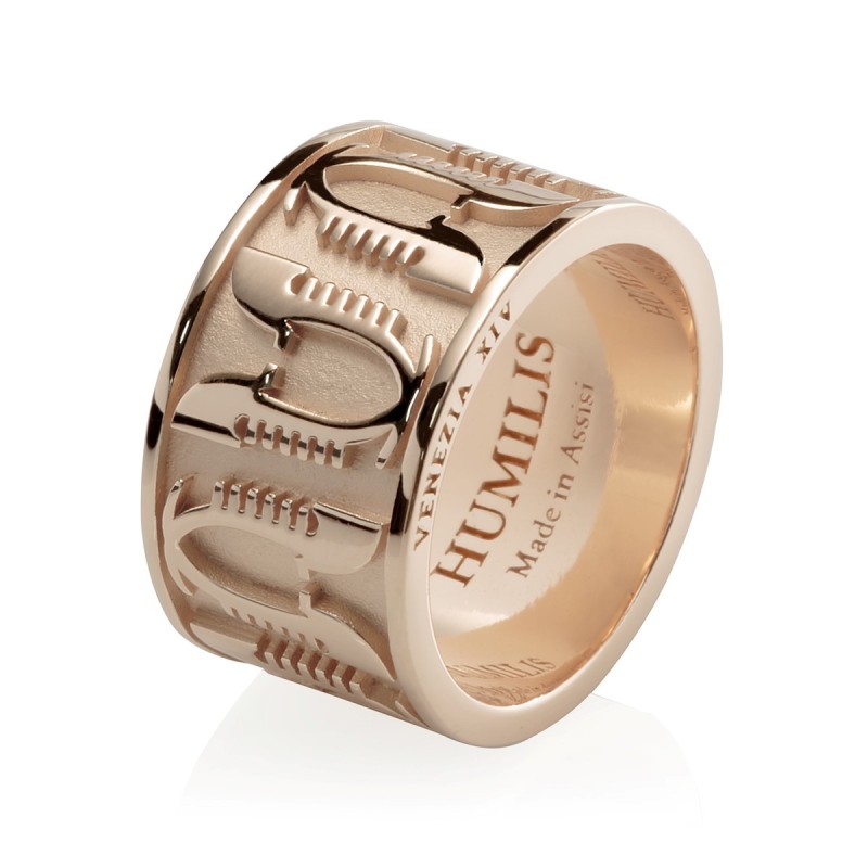 Anello Iter Venezia ferri di prua o rostro gondola in oro