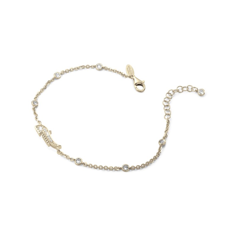 Sterling silver Iter Venice bracelet with gondola bow ornament with zirconia