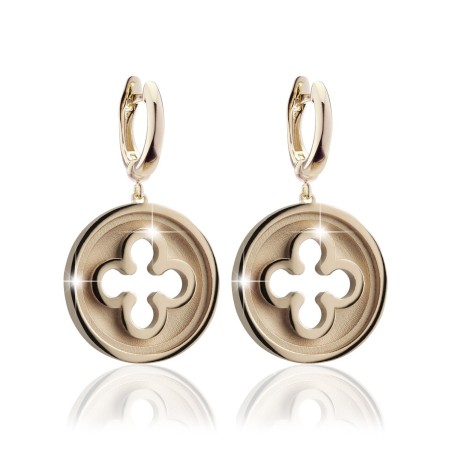 Sterling silver Iter Venice earrings with Palazzo Ducale's quadrilob flower