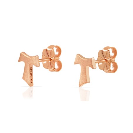 Sterling silver Tau cross earrings