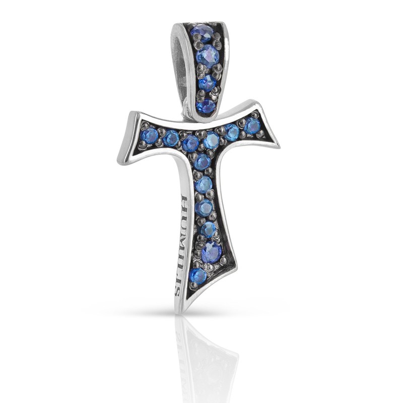 Gold Franciscan Tau cross Canticum collection with stones