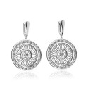 Sterling silver St. Clare rosewindow Canticum collection earrings with zirconia