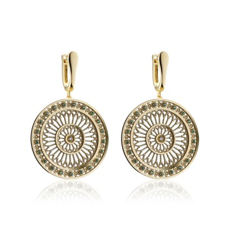 Sterling silver St. Clare rosewindow Canticum collection earrings with zirconia