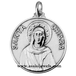 925 sterling silver Saint Clare medal