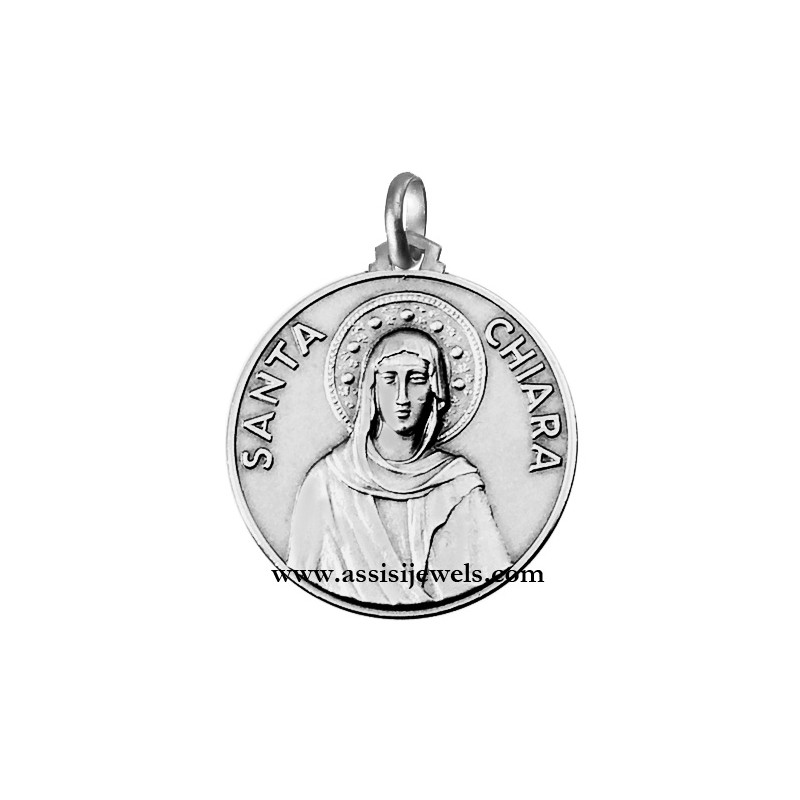 925 sterling silver Saint Clare medal