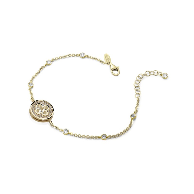 Sterling silver Iter Venice bracelet with Palazzo Ducale's quadrilob flower with zirconia