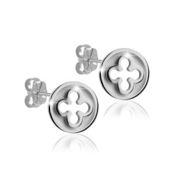 Orecchini piccoli Iter Venezia fiore quadrilobo o croce quadrilobata Palazzo Ducale in argento