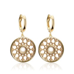 Gold Florence Dome rosewindow collection medium earrings