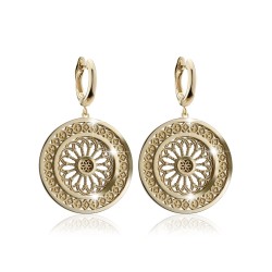 Gold St. Clare rosewindow medium earrings
