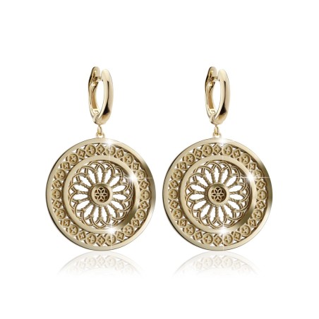Gold St. Clare rosewindow medium earrings
