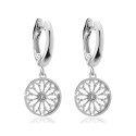 Sterling silver small earrings, depicting the rosewindow of St. Francis Basilica