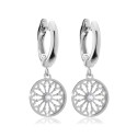 Sterling silver St. Francis rosewindow Canticum collection small earrings with zirconia