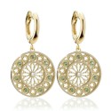 Gold St. Francis rosewindow Canticum collection medium earrings with stones