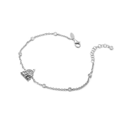 Sterling silver Iter Rome bracelet St. Peter's Basilica with diamonds