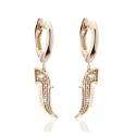 Gold Iter Venice earrings with gondola bow ornament and diamonds
