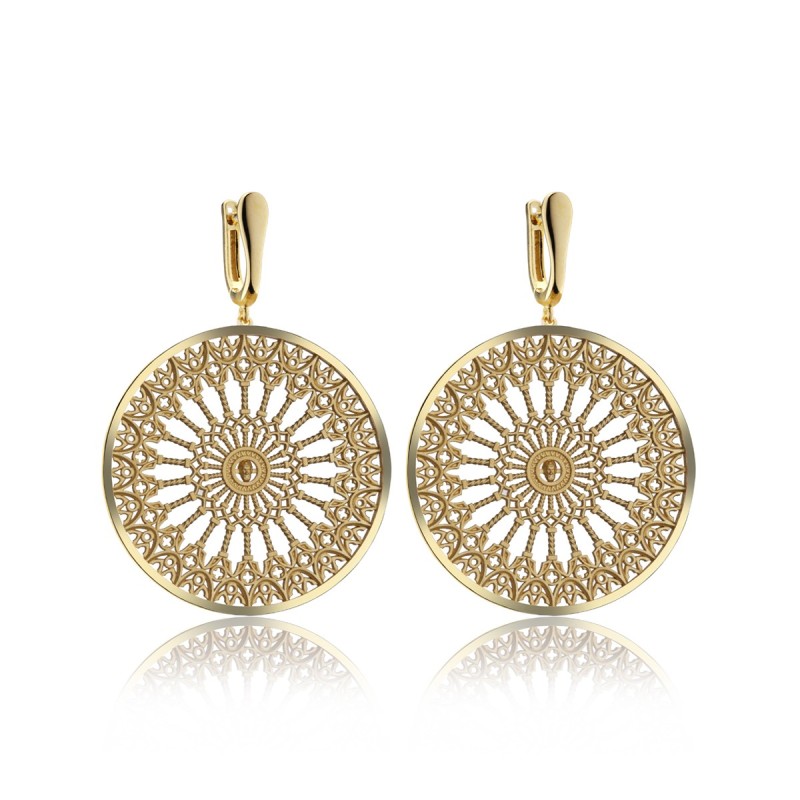 Gold Orvieto Dome rosewindow collection earrings