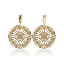 Gold Orvieto Dome rosewindow collection earrings with diamonds