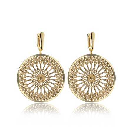 Sterling silver Orvieto Dome rosewindow collection earrings