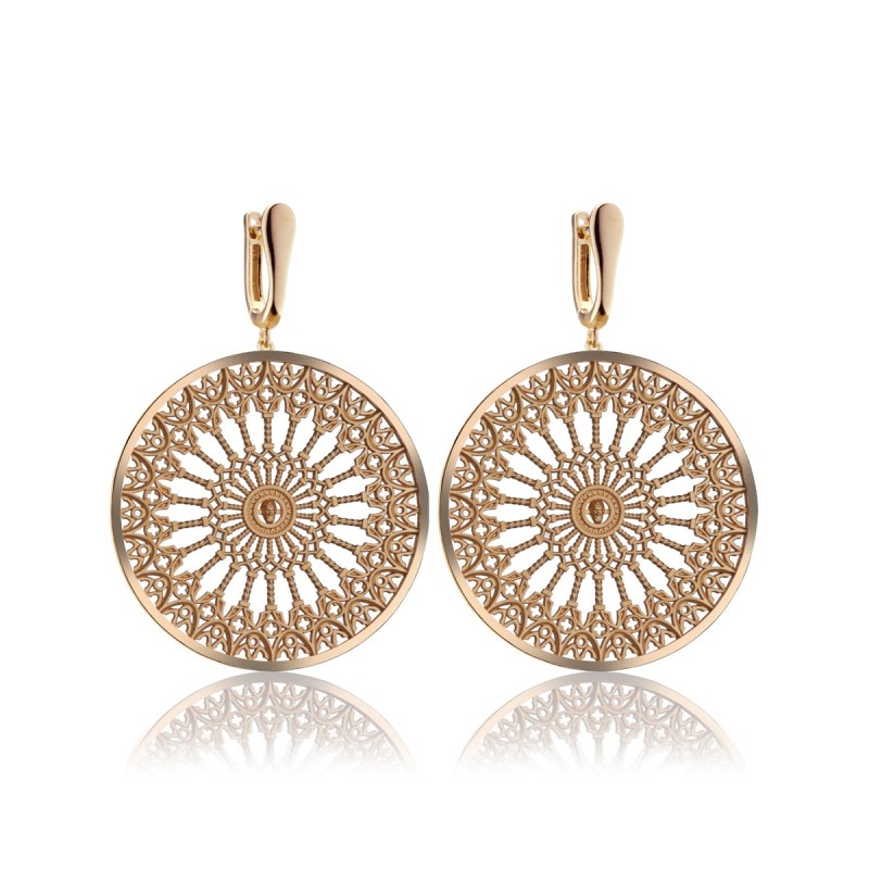 Sterling silver Orvieto Dome rosewindow collection earrings