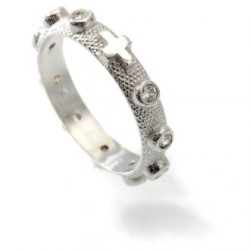 800 silver rosary ring