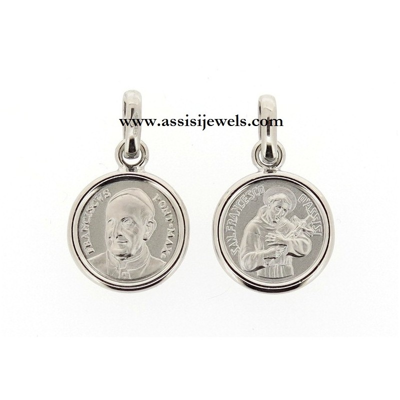 925 sterling silver Saint Francis medal