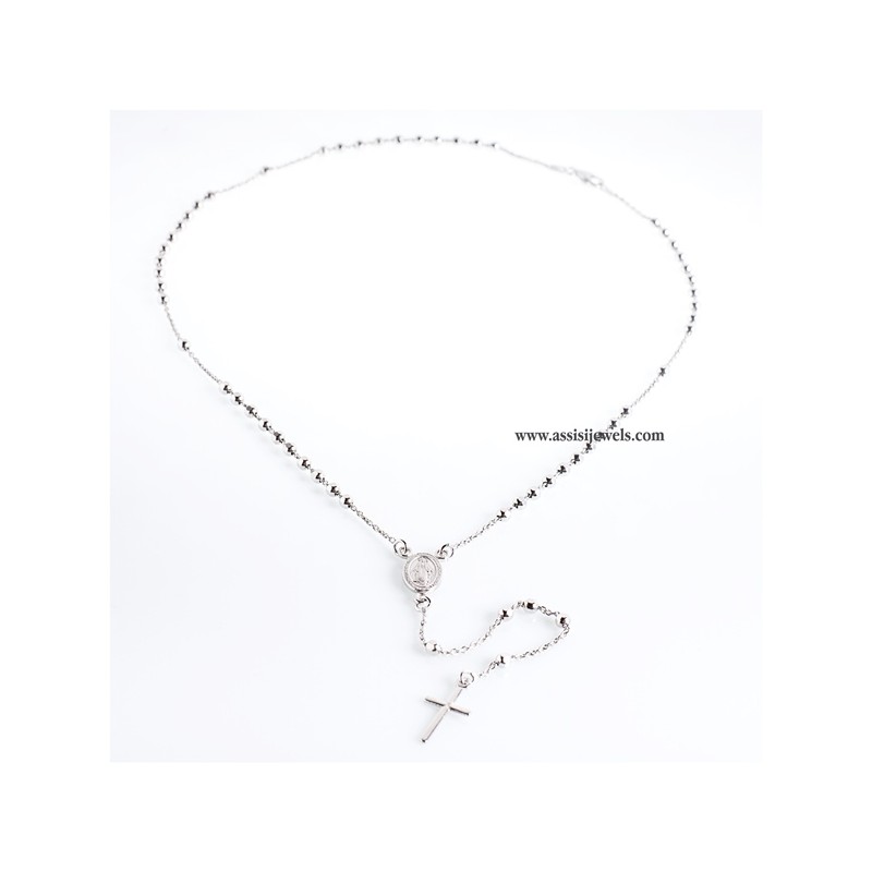 Collana rosario argento 925