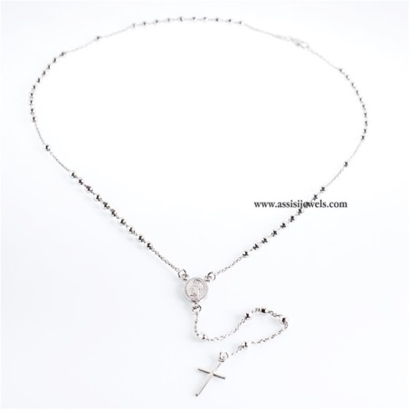 Collana rosario argento 925