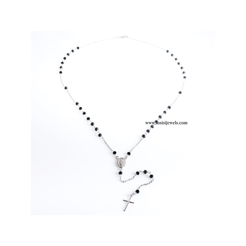 925 sterling silver rosary necklace
