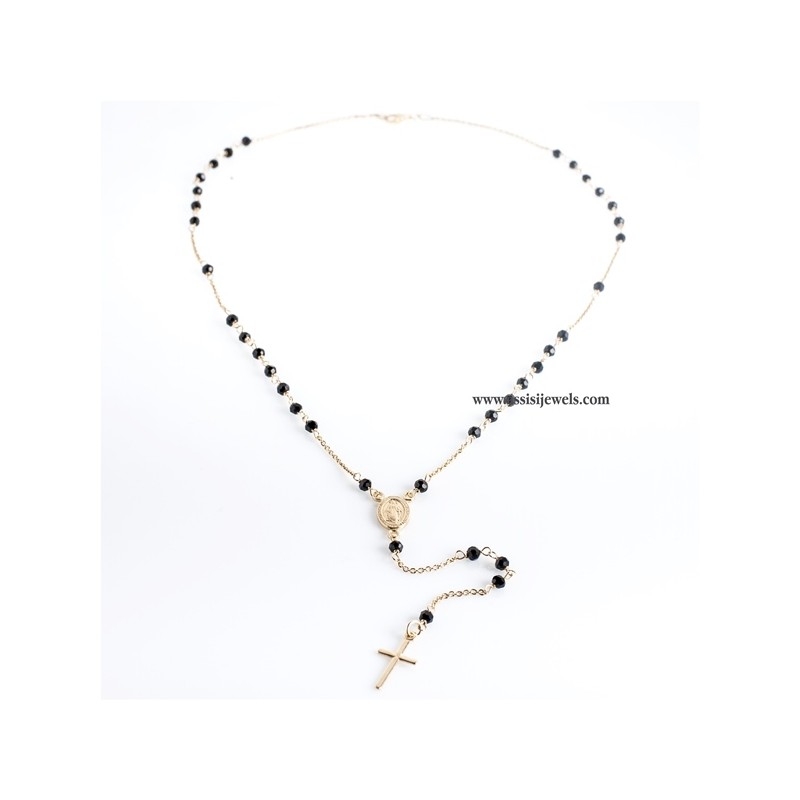 Collana rosario argento 925