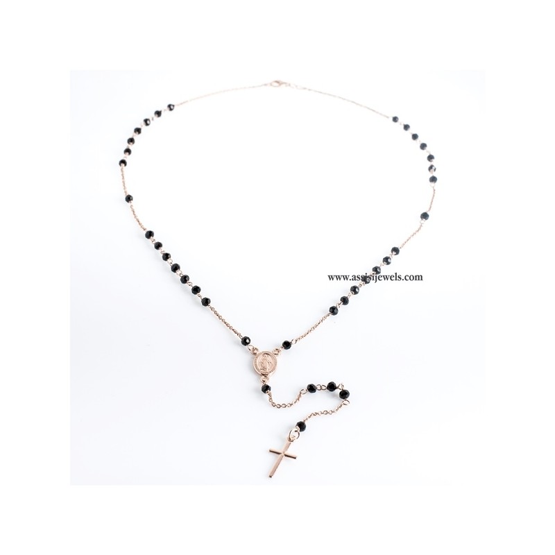 Collana rosario argento 925