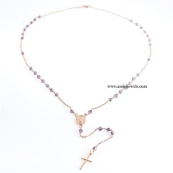 925 sterling silver rosary necklace