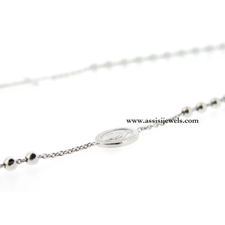 Collana rosario argento 925