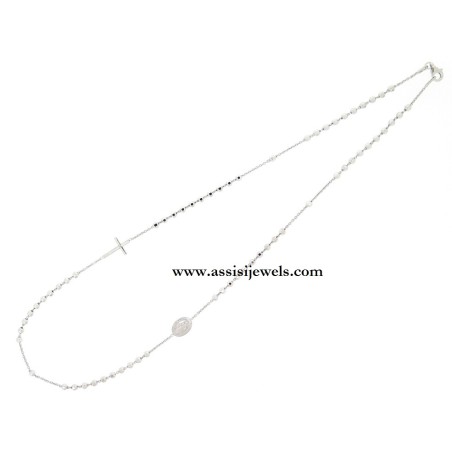 Collana rosario argento 925