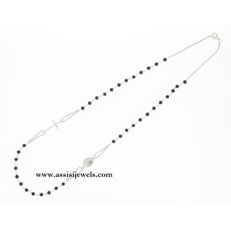 Collana rosario argento 925