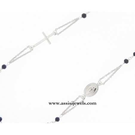 925 sterling silver rosary necklace