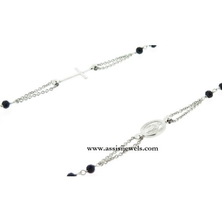 925 sterling silver rosary necklace