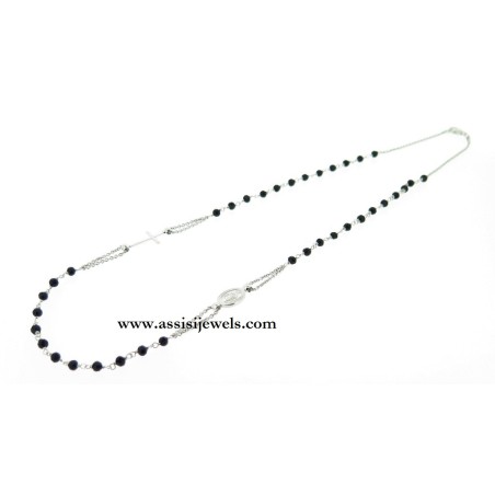 Collana rosario argento 925