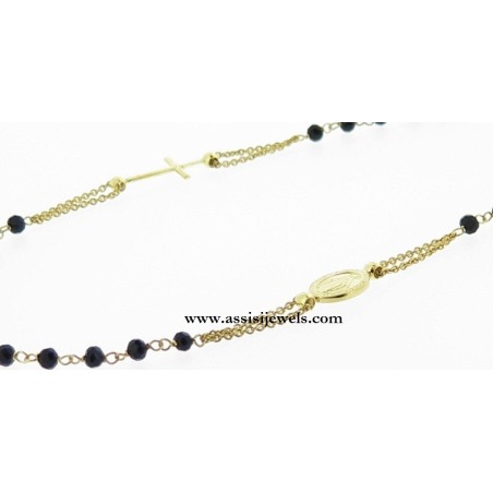 Collana rosario argento 925