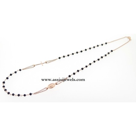 Collana rosario argento 925