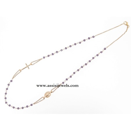 Collana rosario argento 925