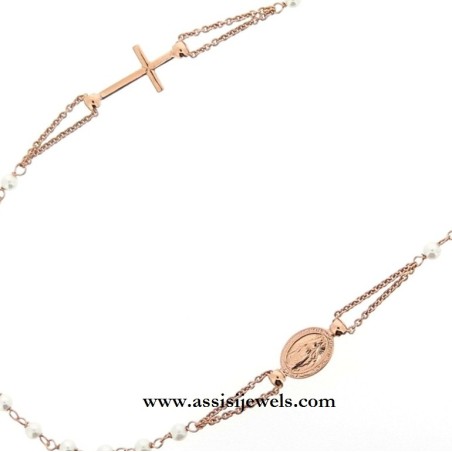Collana rosario argento 925